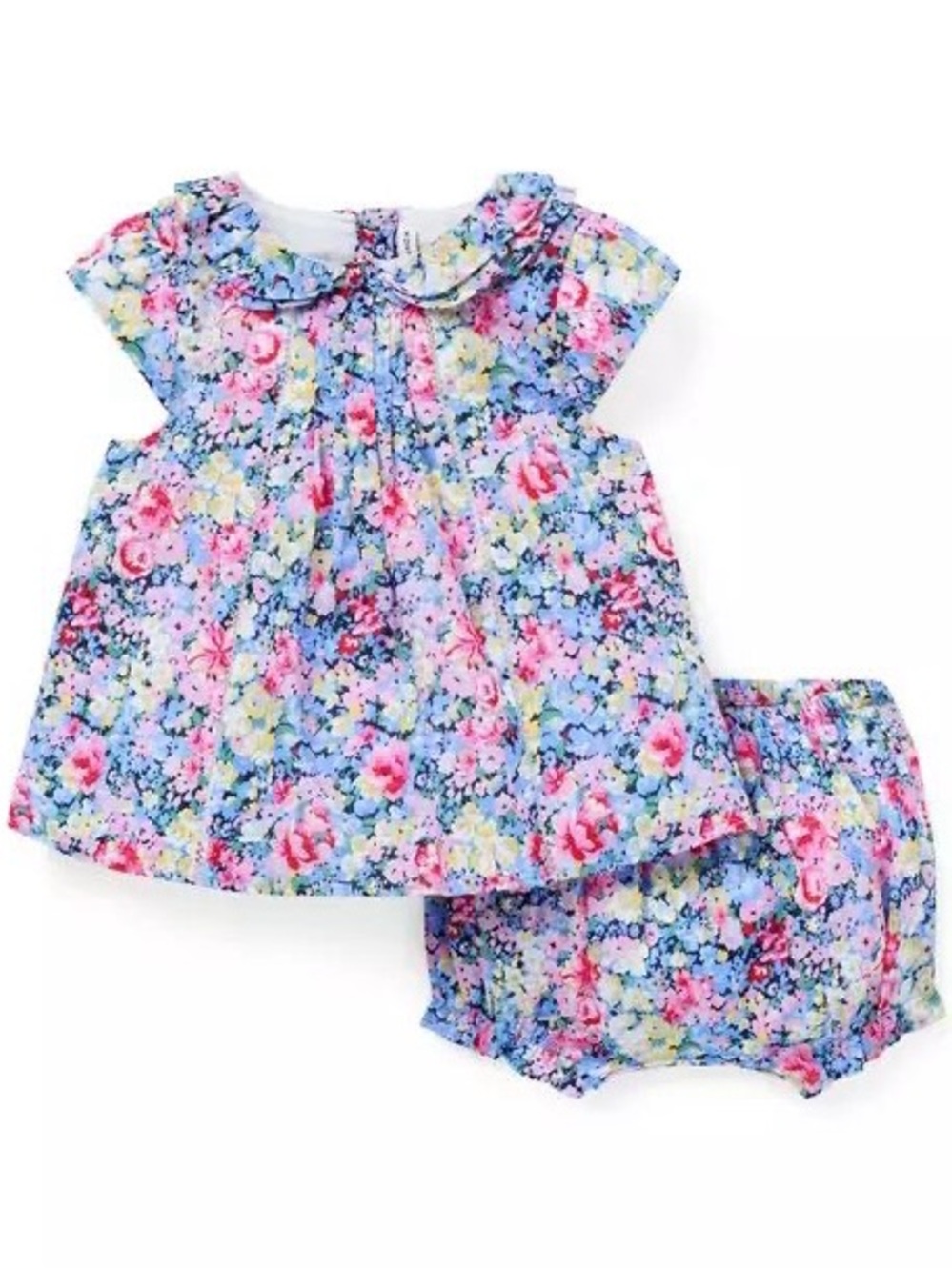 Janie and Jack Pastel Floral Dress & Bloomers